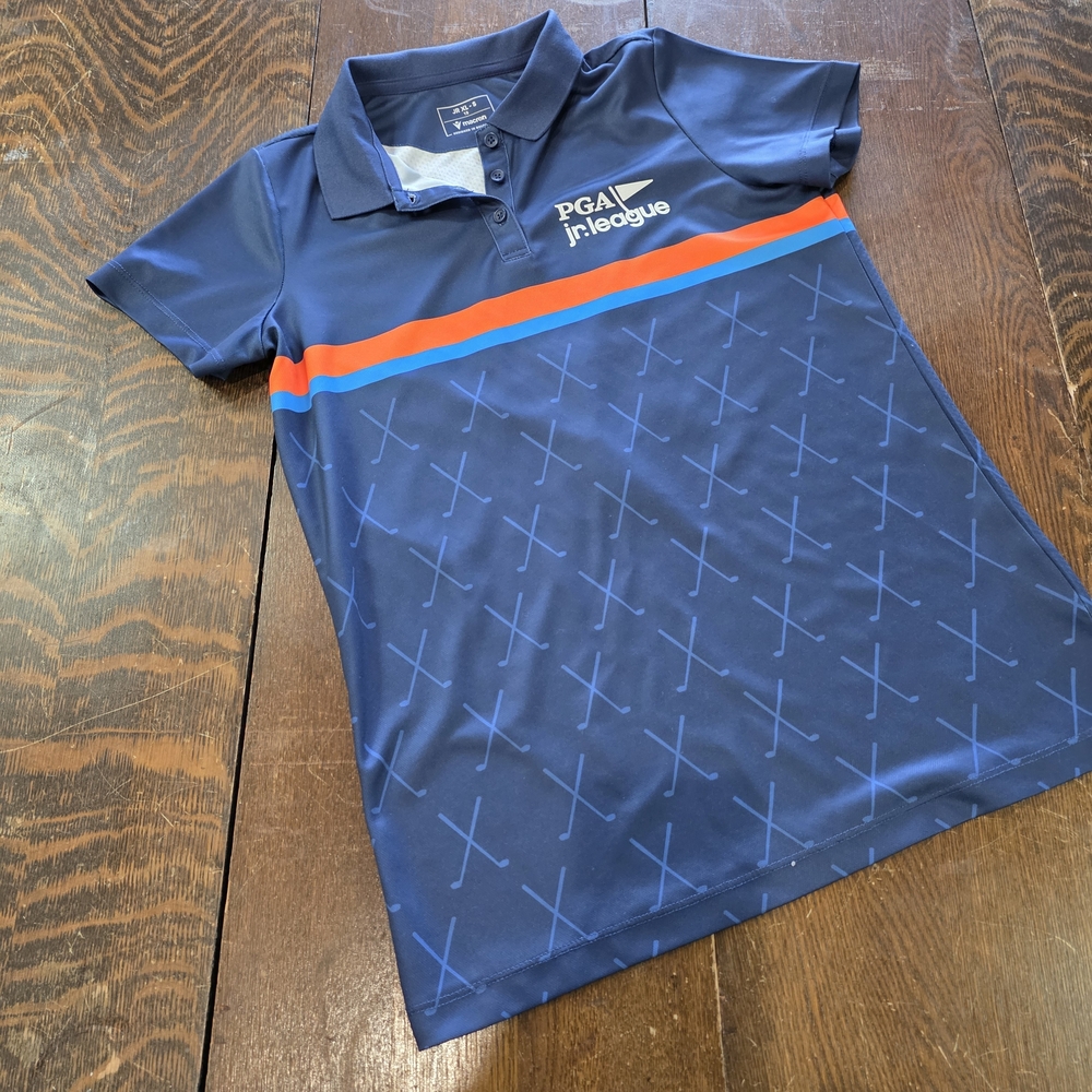 PGA Jr. League Youth Golf Polo – Player Issue‎ "Willetts" #2 by Macron -SZ XL 12